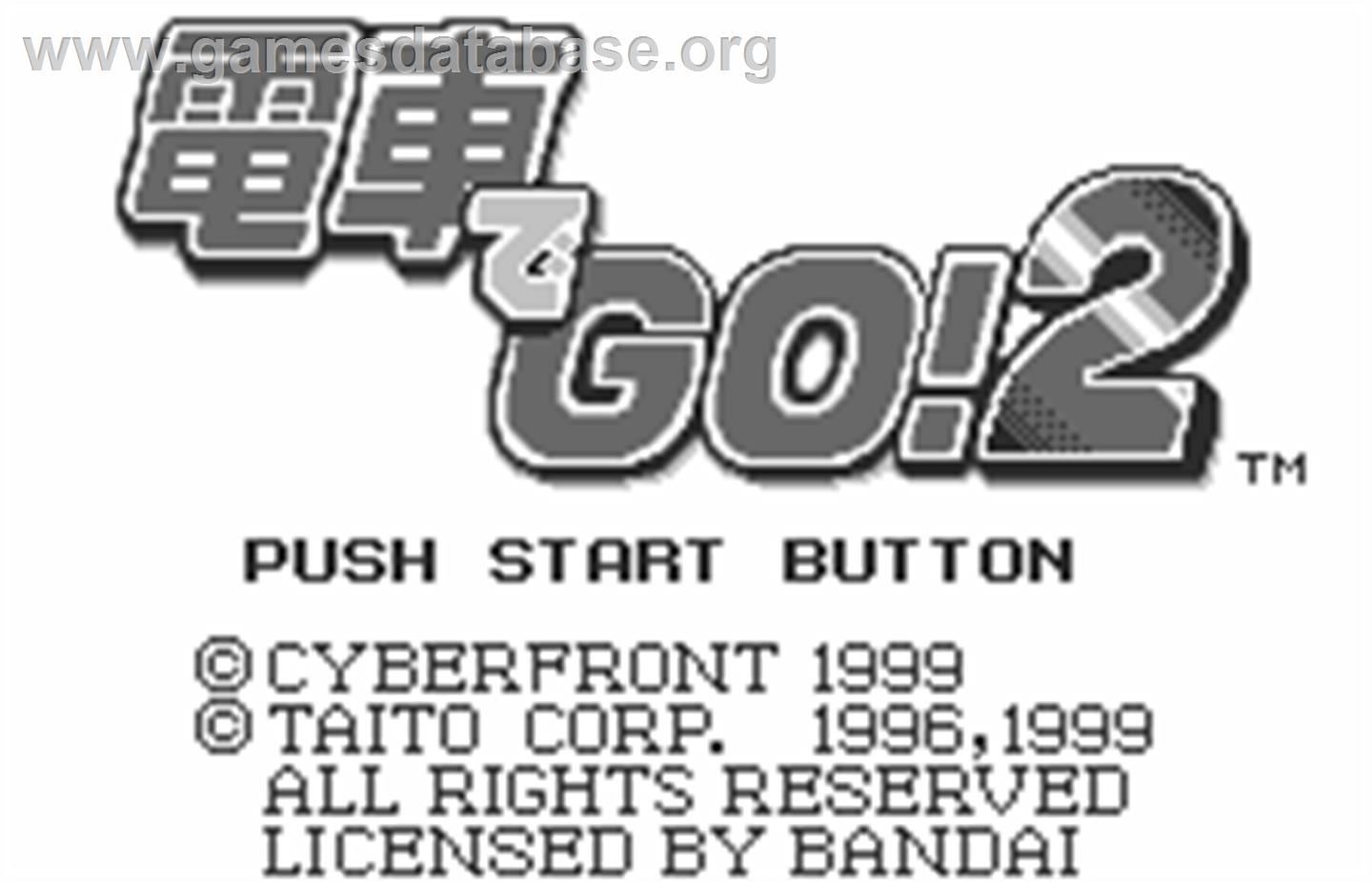 Densha De Go! 2 - Bandai WonderSwan - Artwork - Title Screen